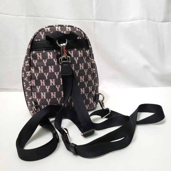 Share MLB Korea New York Yankees Monogram Jacquard Mini Backpack Black/Pink main image 10